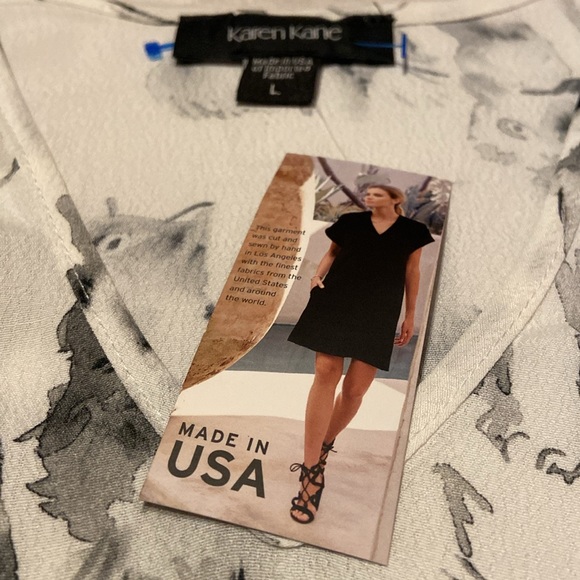 KAREN KANE Beautiful Size L CAT THEME TOP Bell Sleeves 100% Viscose - Picture 9 of 13